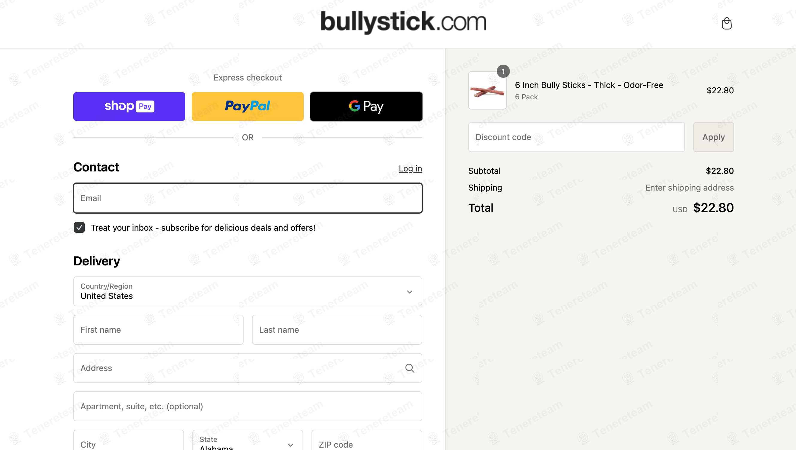 My Bully Sticks apply coupon code
