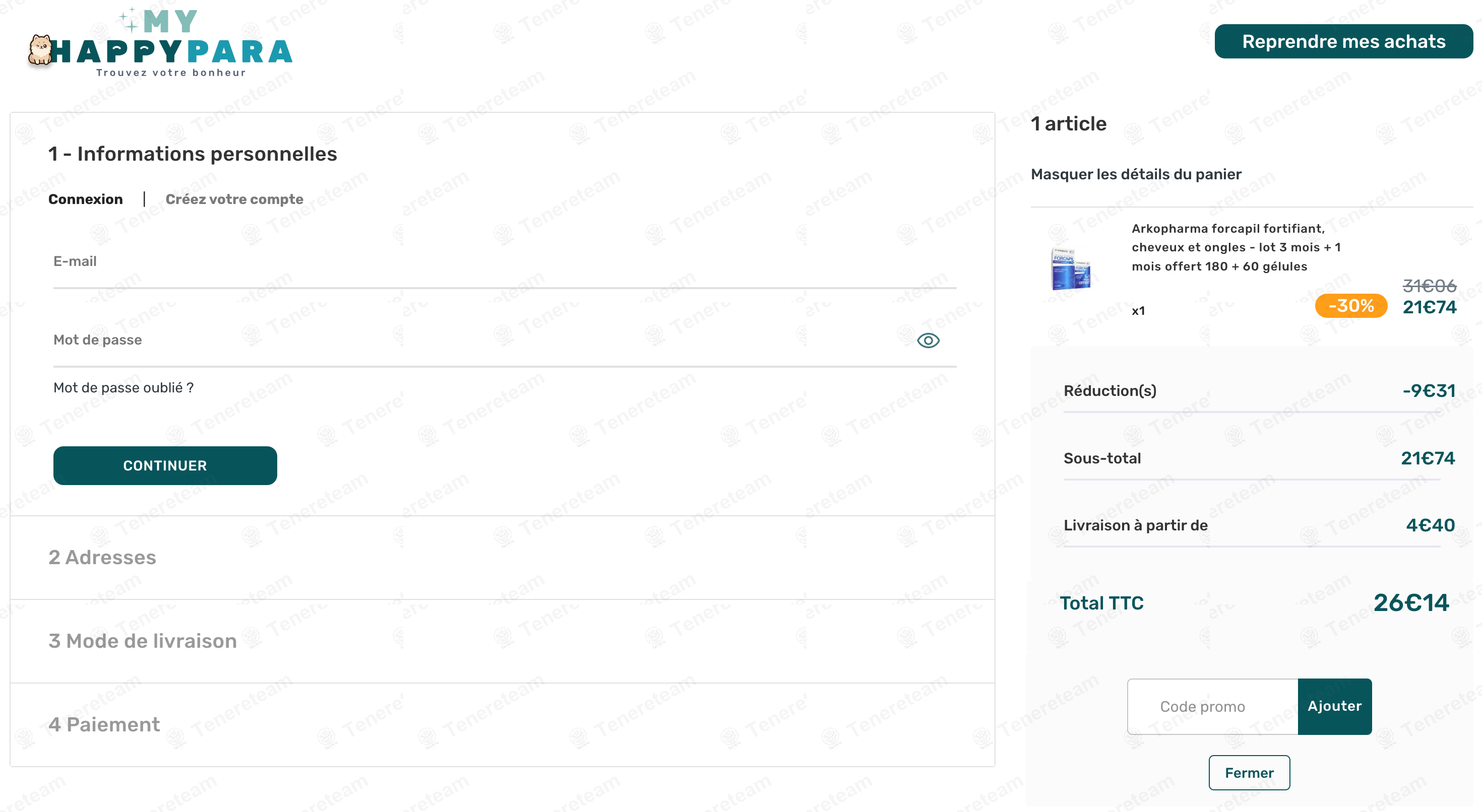 My Happy Para apply coupon code