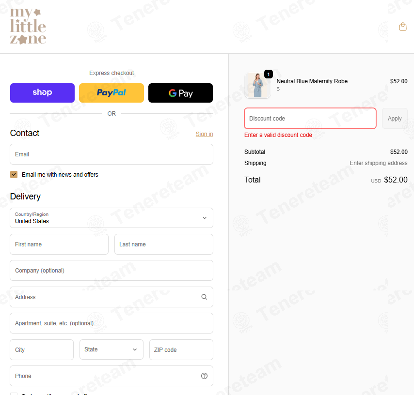 My Little Zone apply coupon code