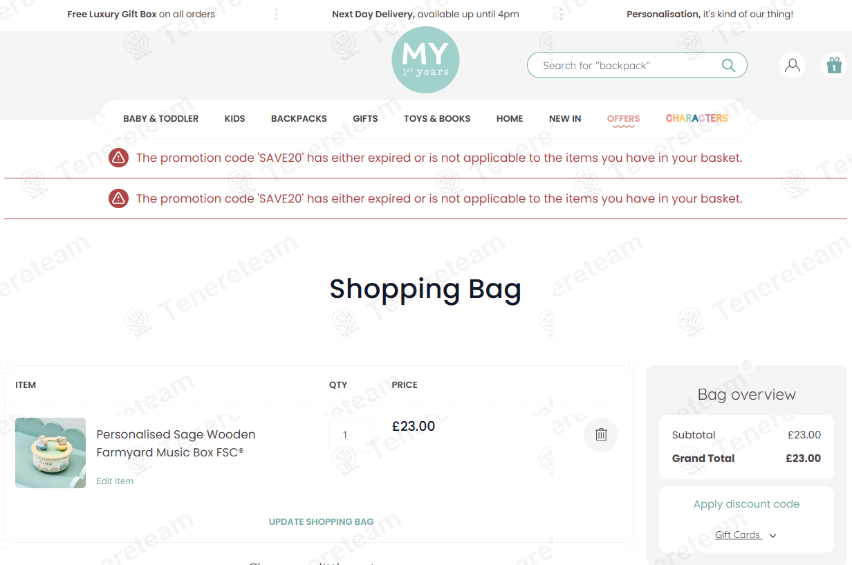 My1stYears apply coupon code