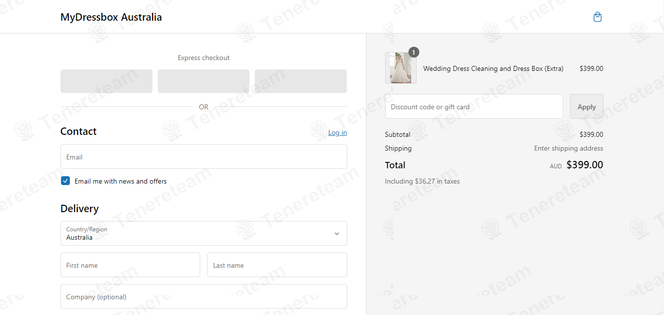 MyDressbox Australia apply coupon code