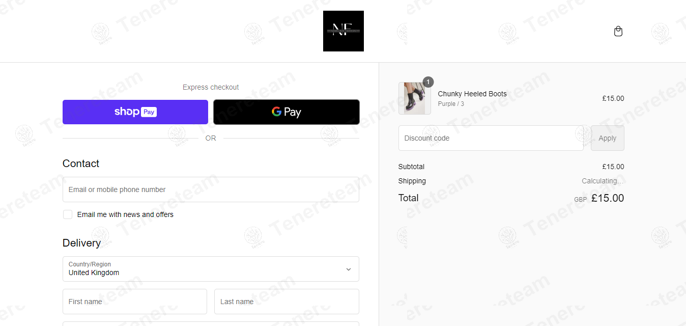 Namelezz Fashion apply coupon code