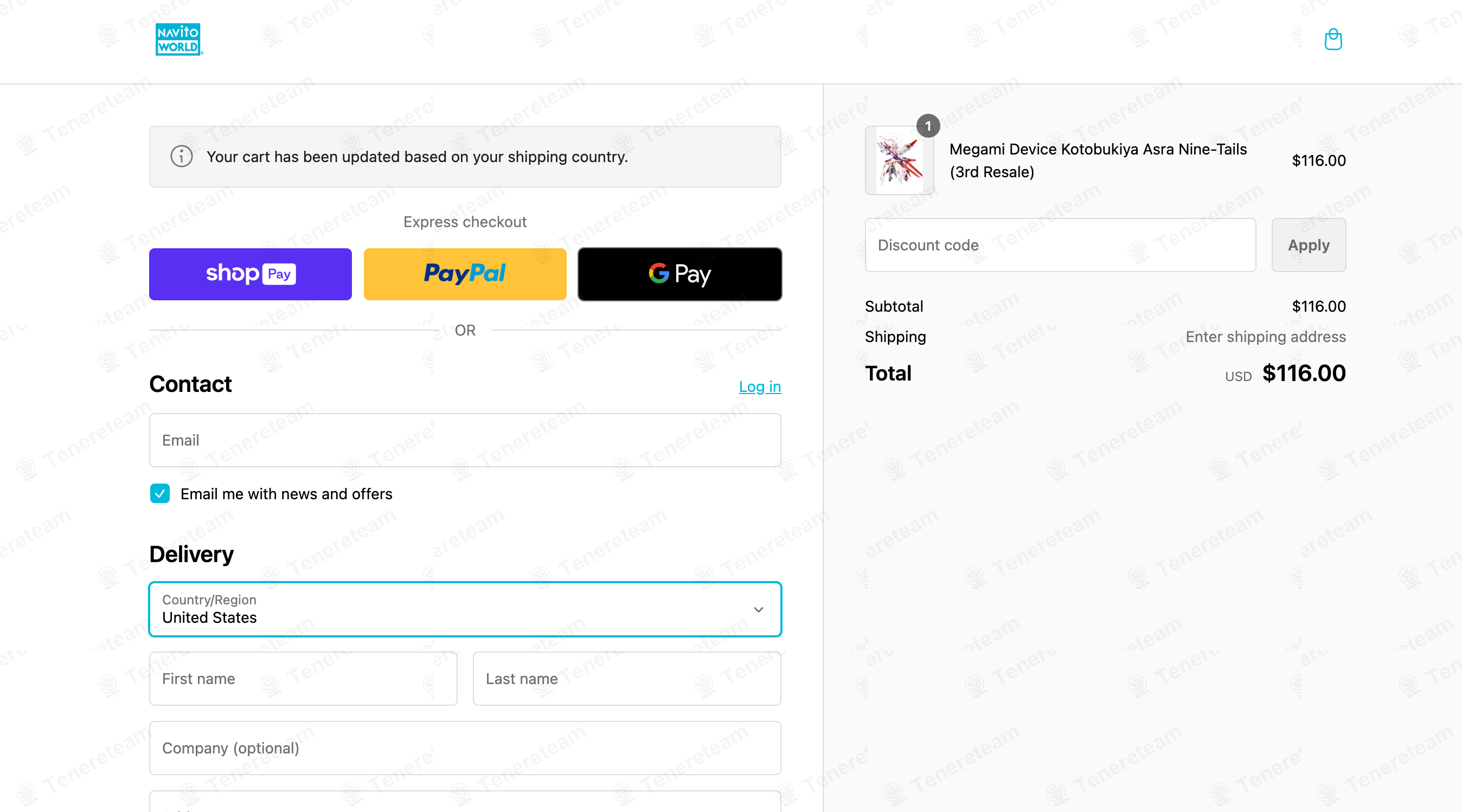 Navito World apply coupon code