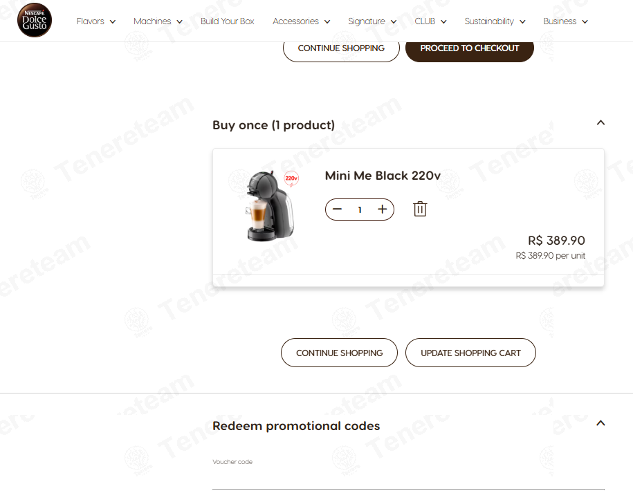 Nescafe-dolcegusto BR apply coupon code