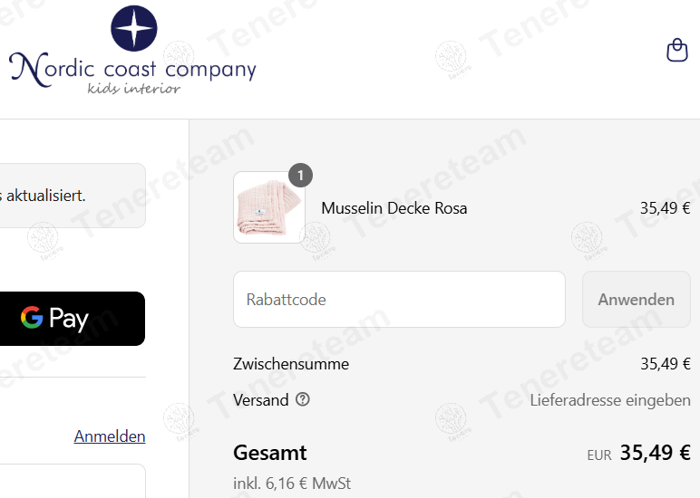 Nordic Coast Company DE apply coupon code