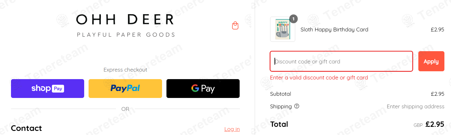 Ohh Deer apply coupon code