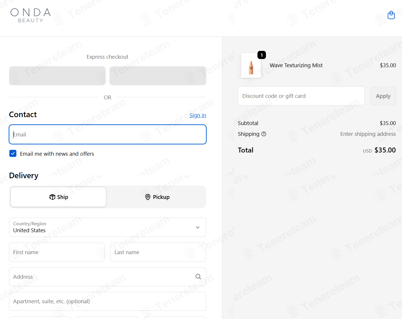 Onda Beauty apply coupon code
