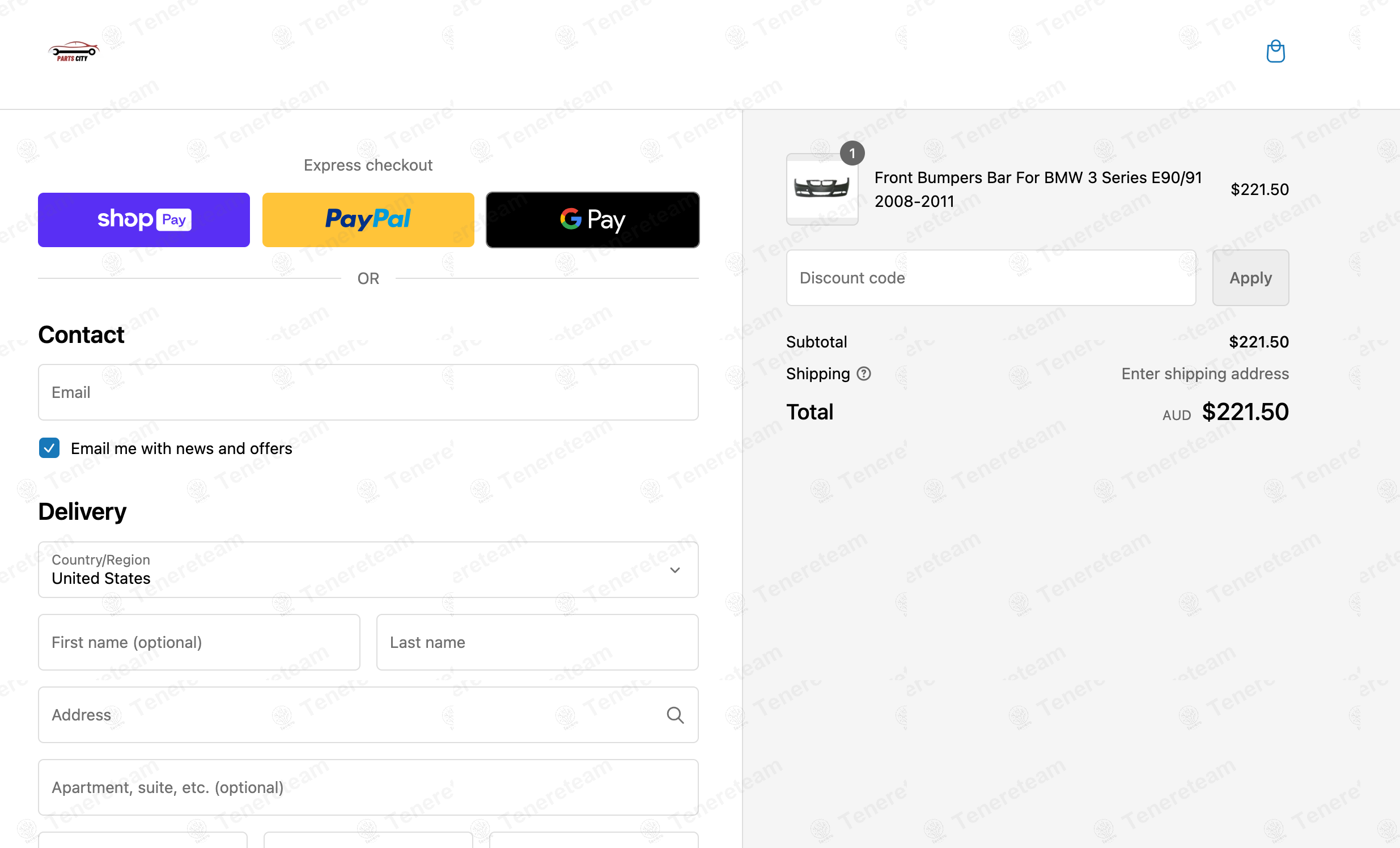 Parts City Australia apply coupon code