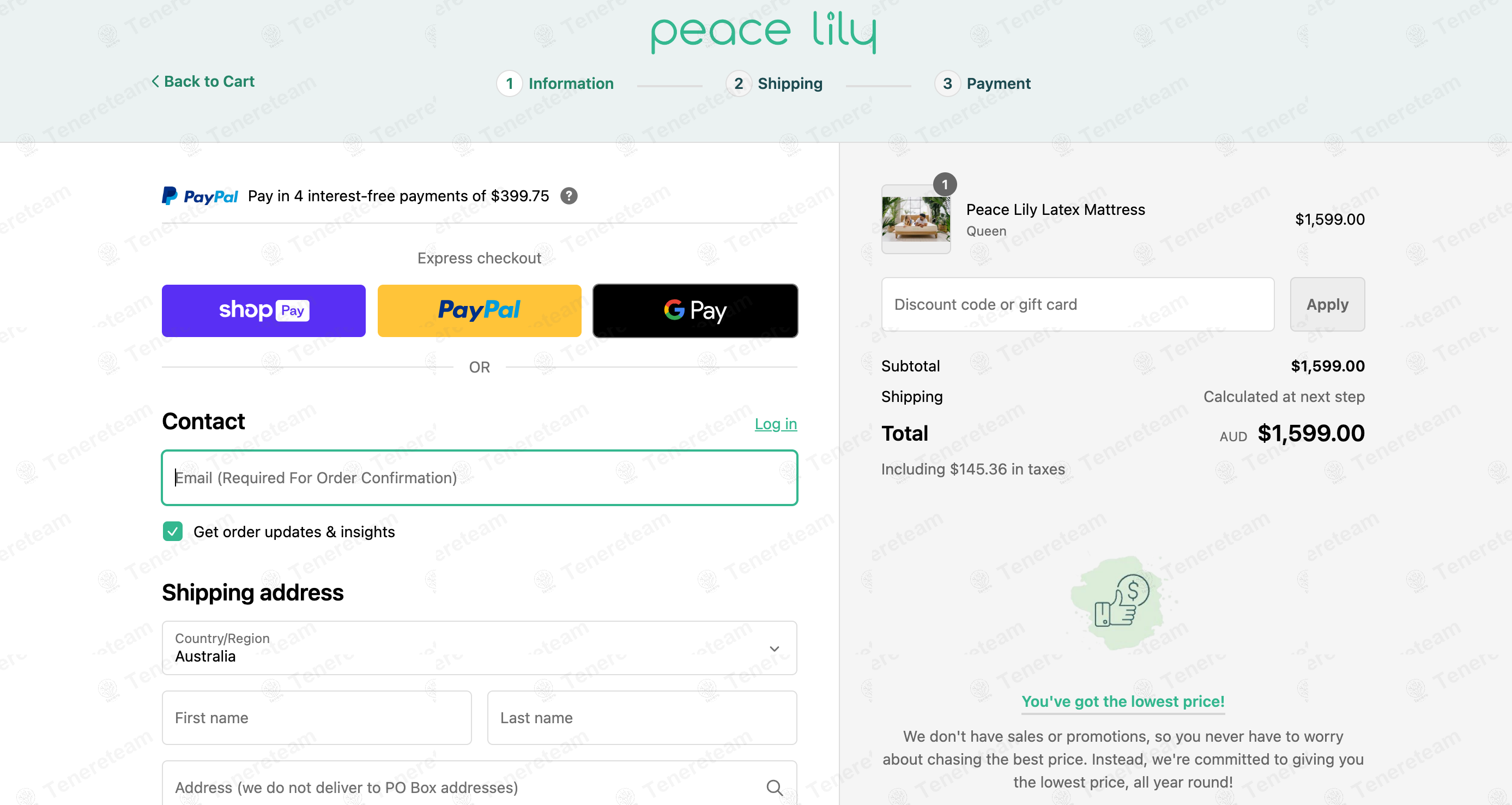 Peacelily AU apply coupon code