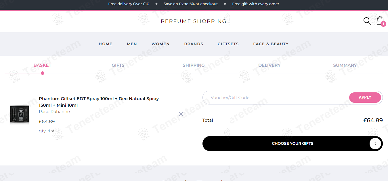 Perfume Shopping apply coupon code