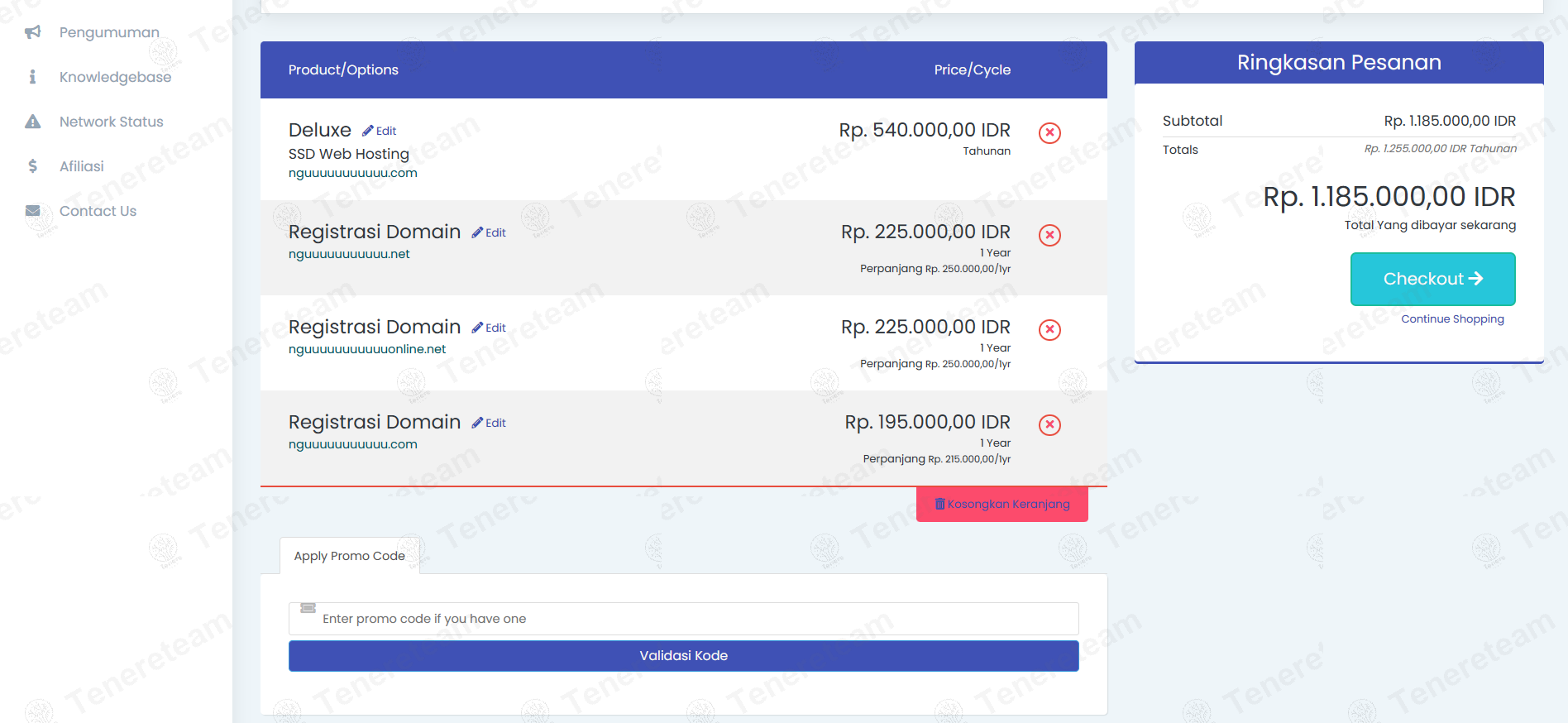Pesta Hosting apply coupon code