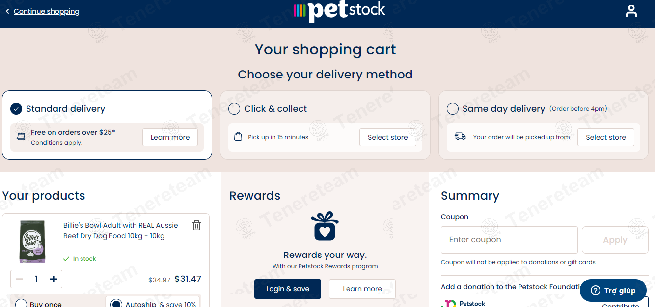 PETstock AU apply coupon code