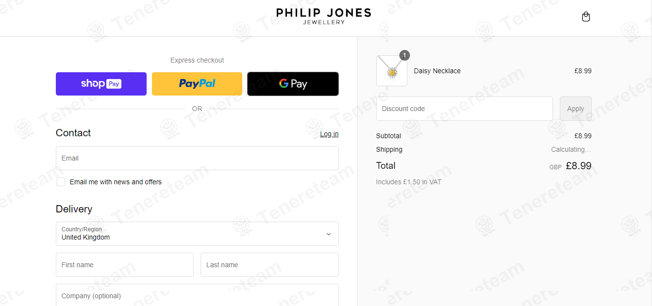 Philip Jones Jewellery apply coupon code