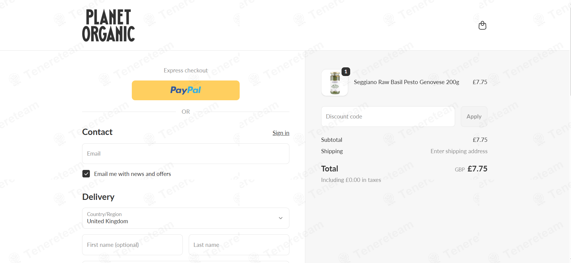 Planet Organic apply coupon code