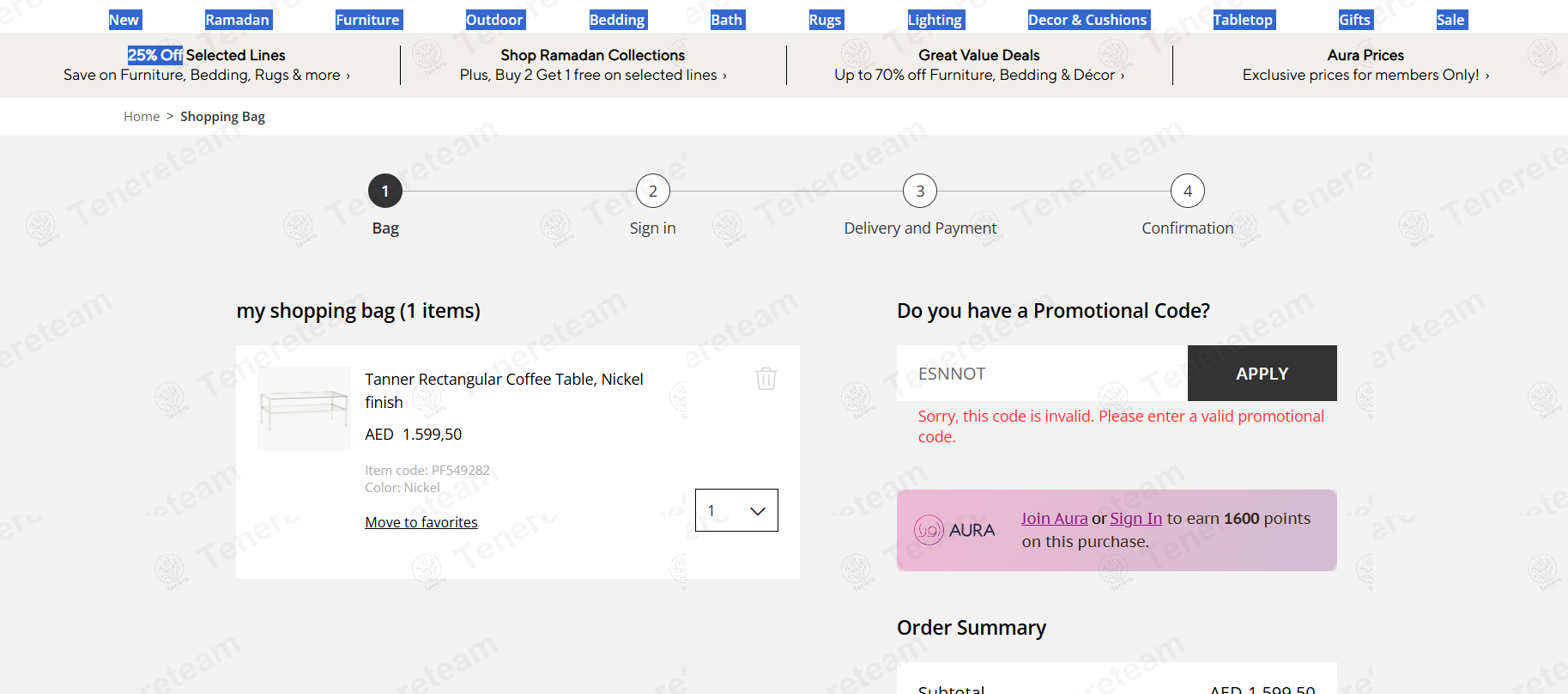 Pottery Barn AE apply coupon code
