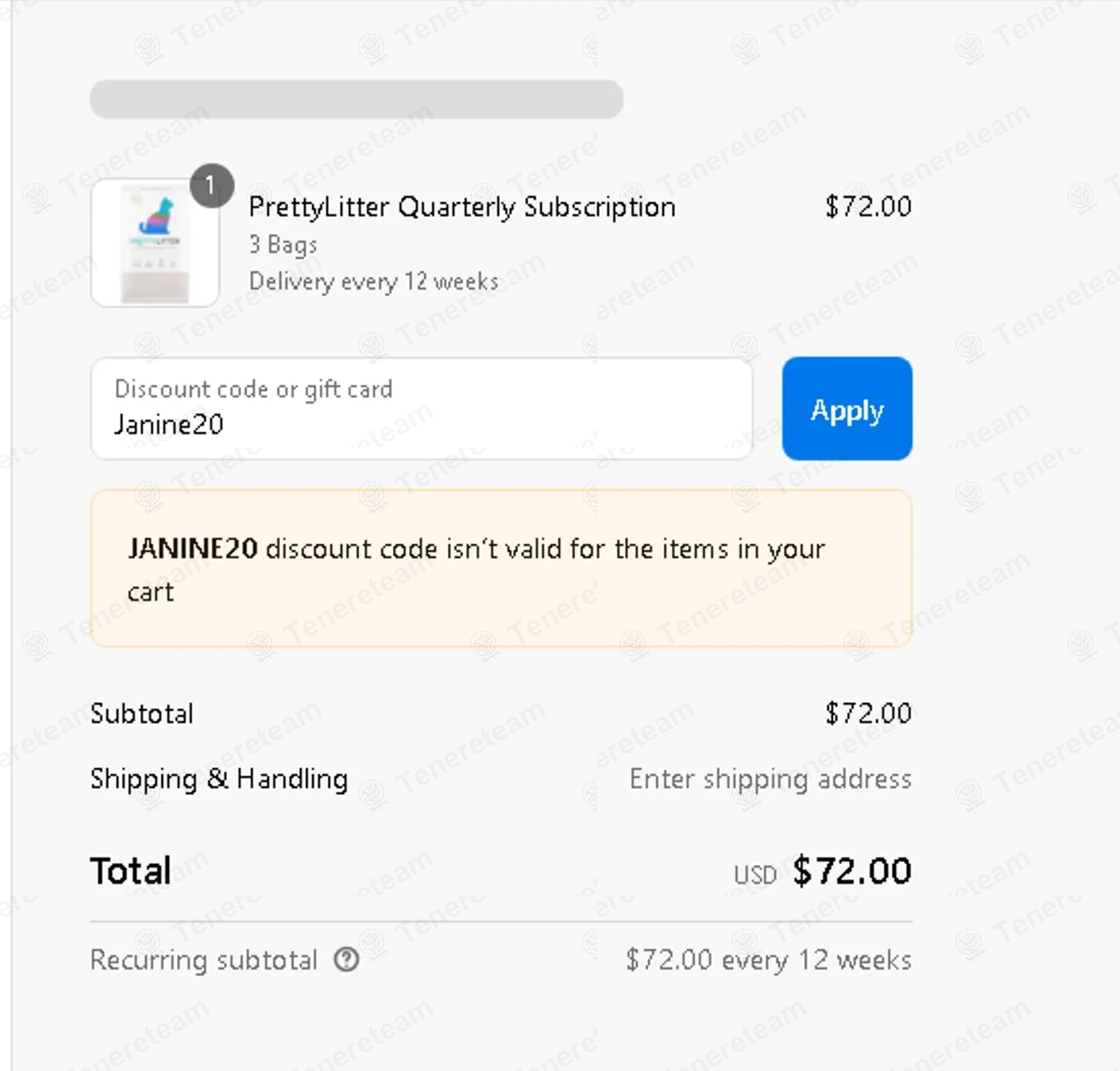 PrettyLitter apply coupon code