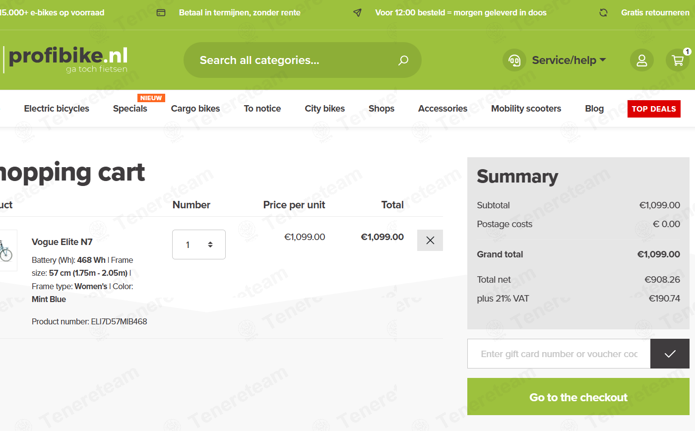 Profibike NL apply coupon code