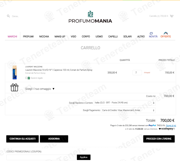 Profumo Mania apply coupon code