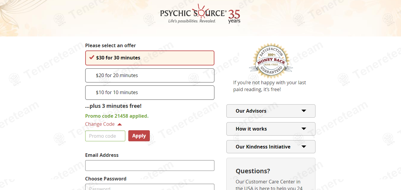 Psychic Source apply coupon code