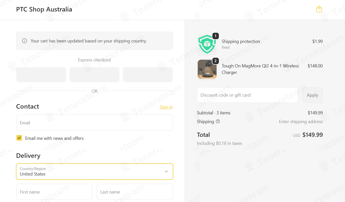 PTC Shop AU apply coupon code