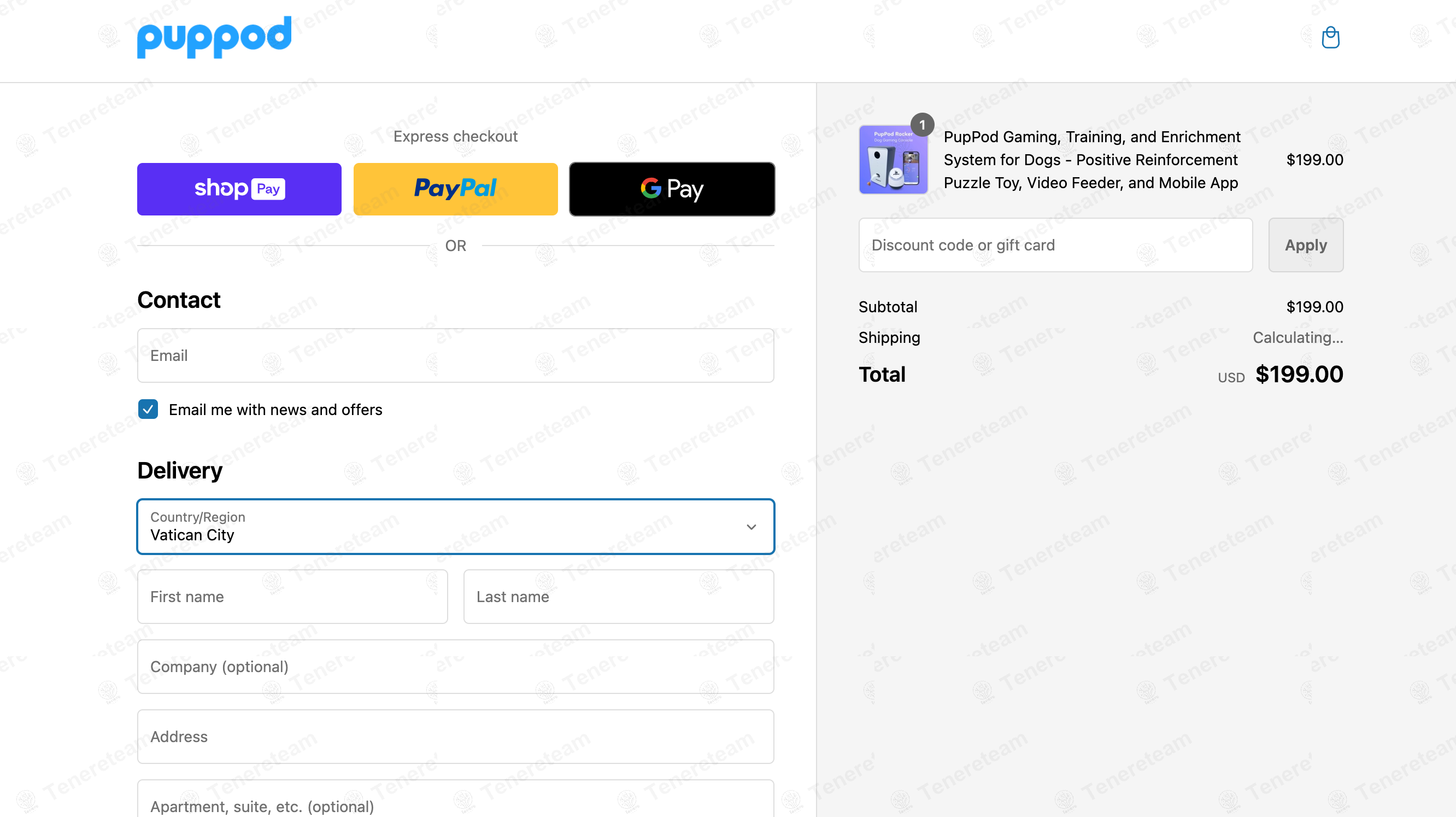 PupPod apply coupon code