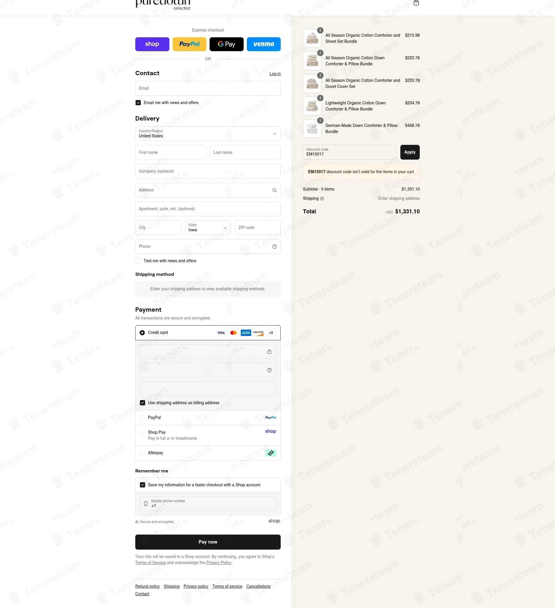 Puredown apply coupon code