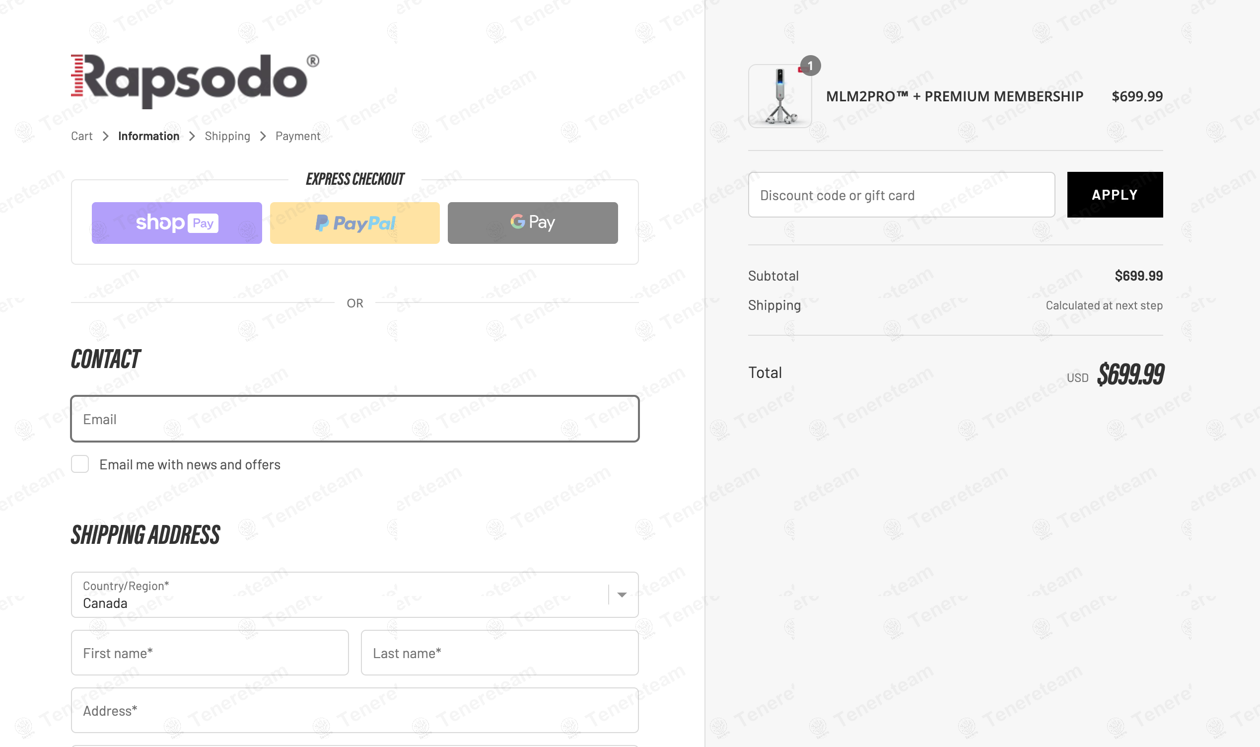 Rapsodo apply coupon code