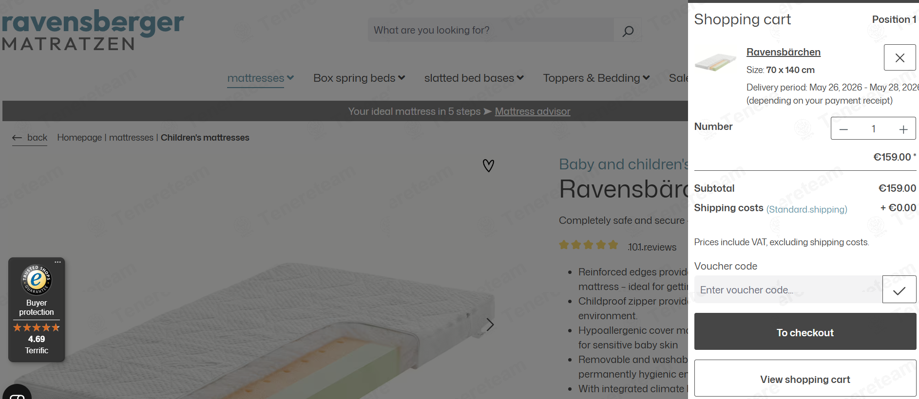 Ravensberger Matratzen apply coupon code
