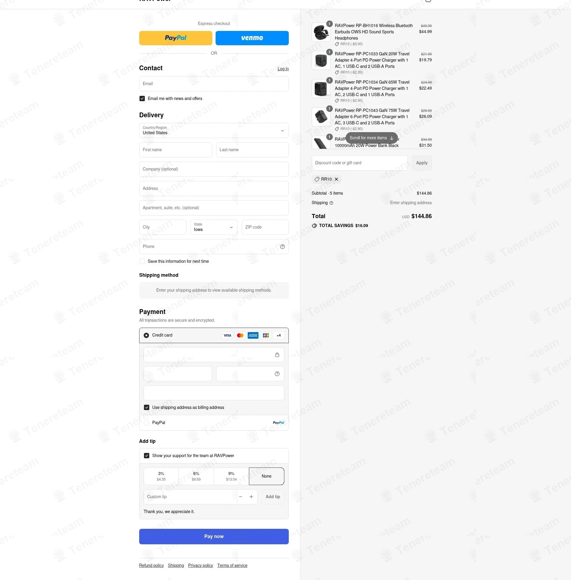 RAVPower apply coupon code