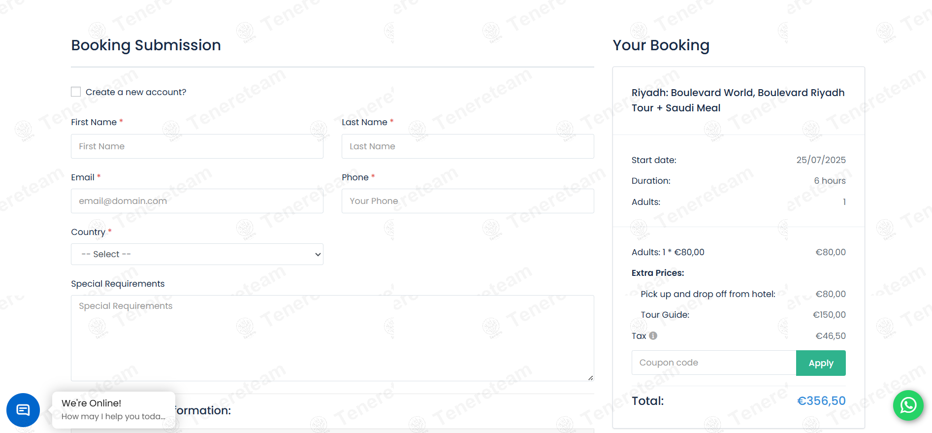Riyadh Trips apply coupon code