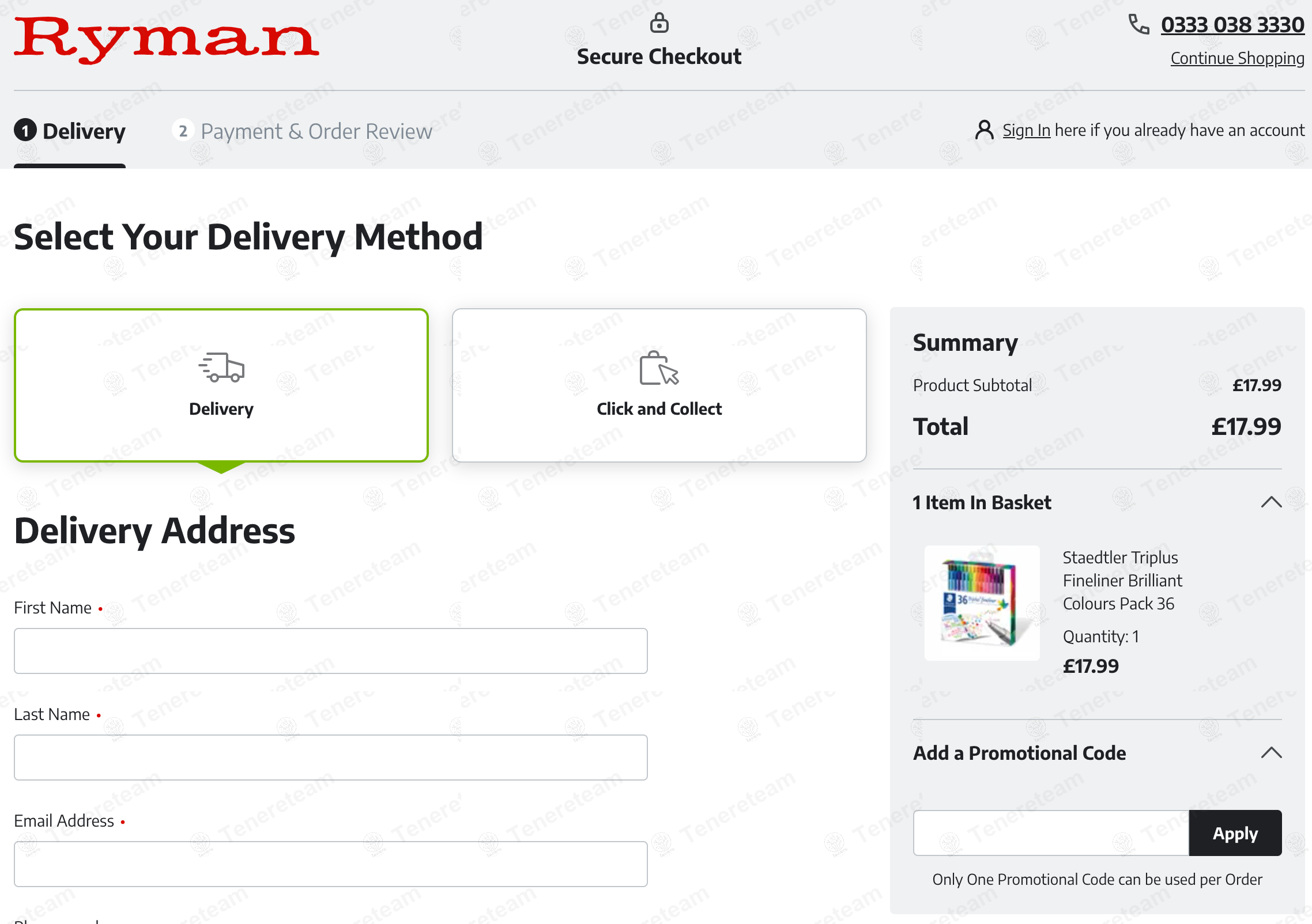 Ryman UK apply coupon code
