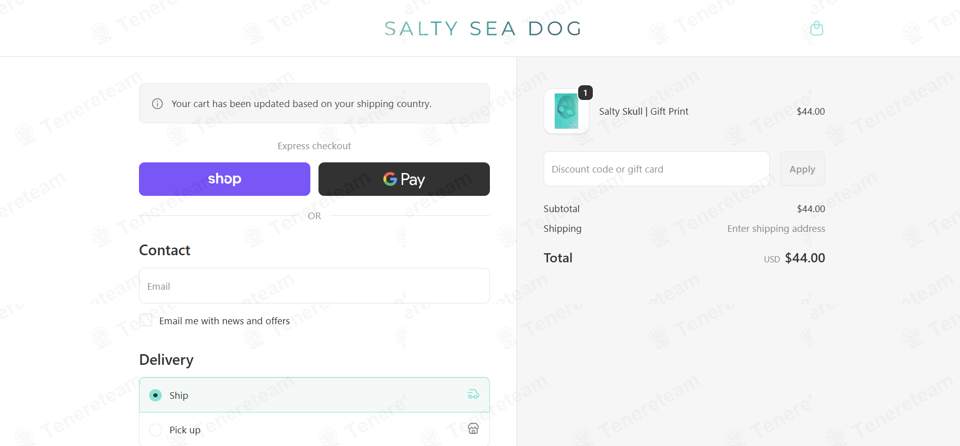 Salty Sea Dog apply coupon code