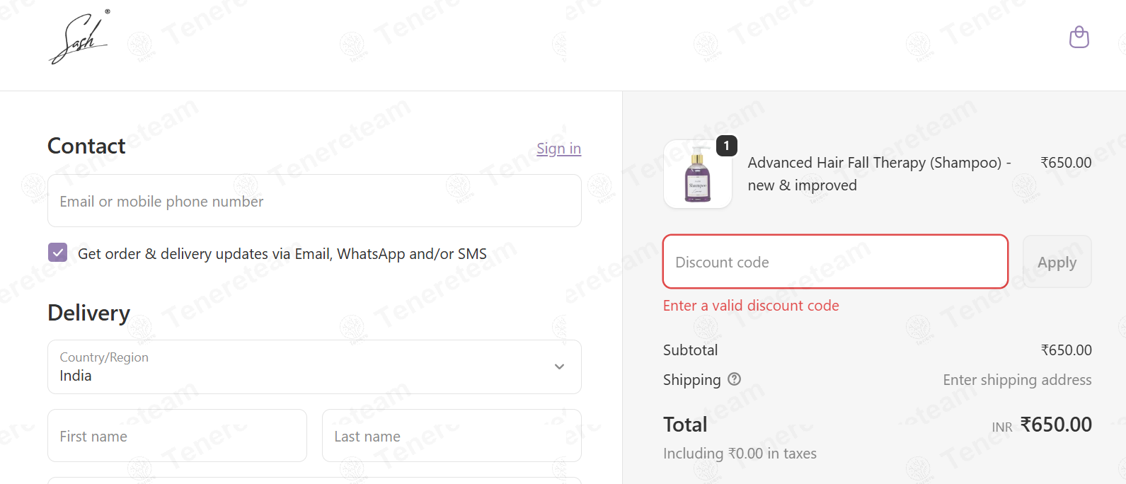 Sash Products apply coupon code