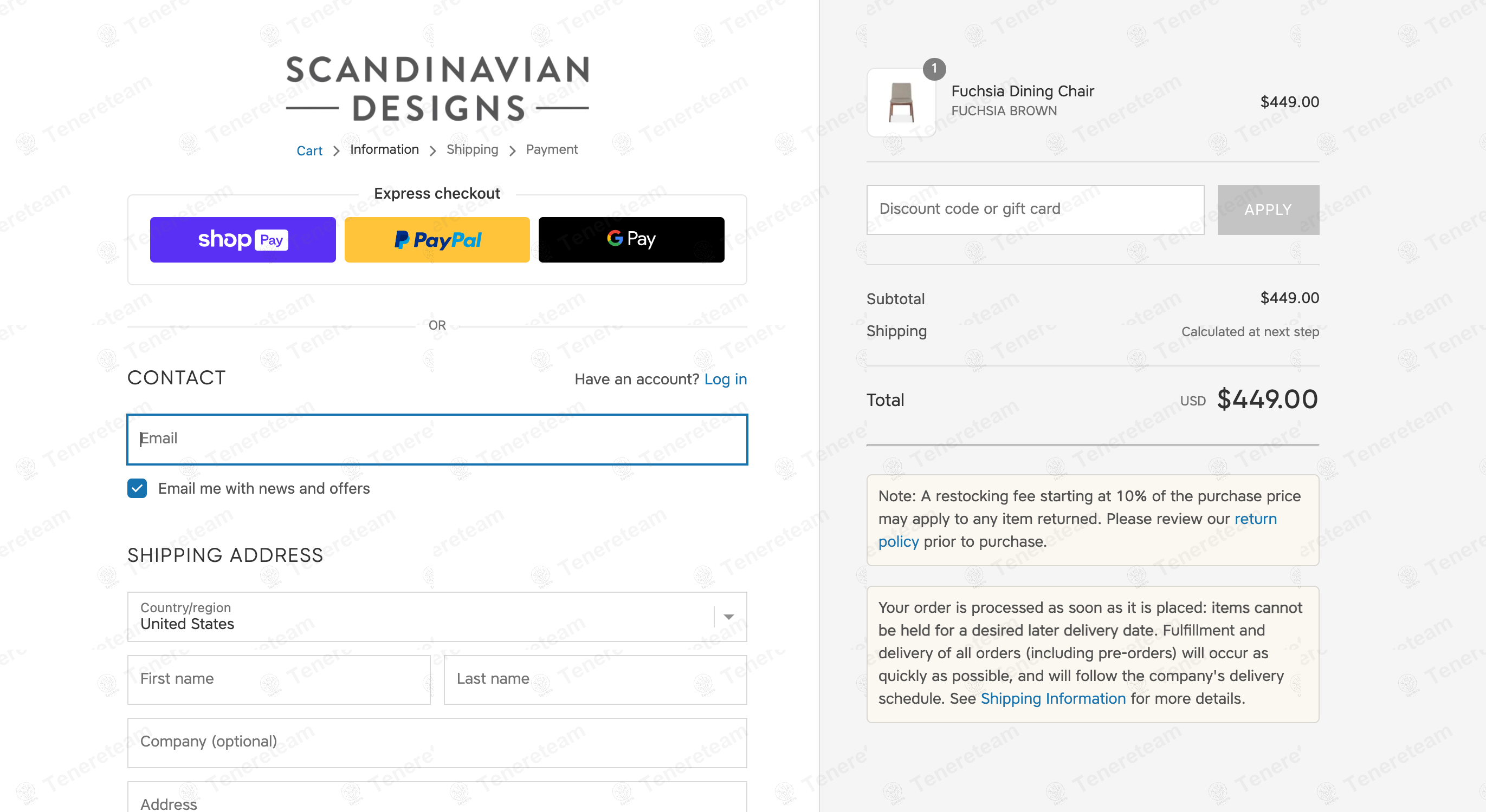 Scandinavian Designs apply coupon code