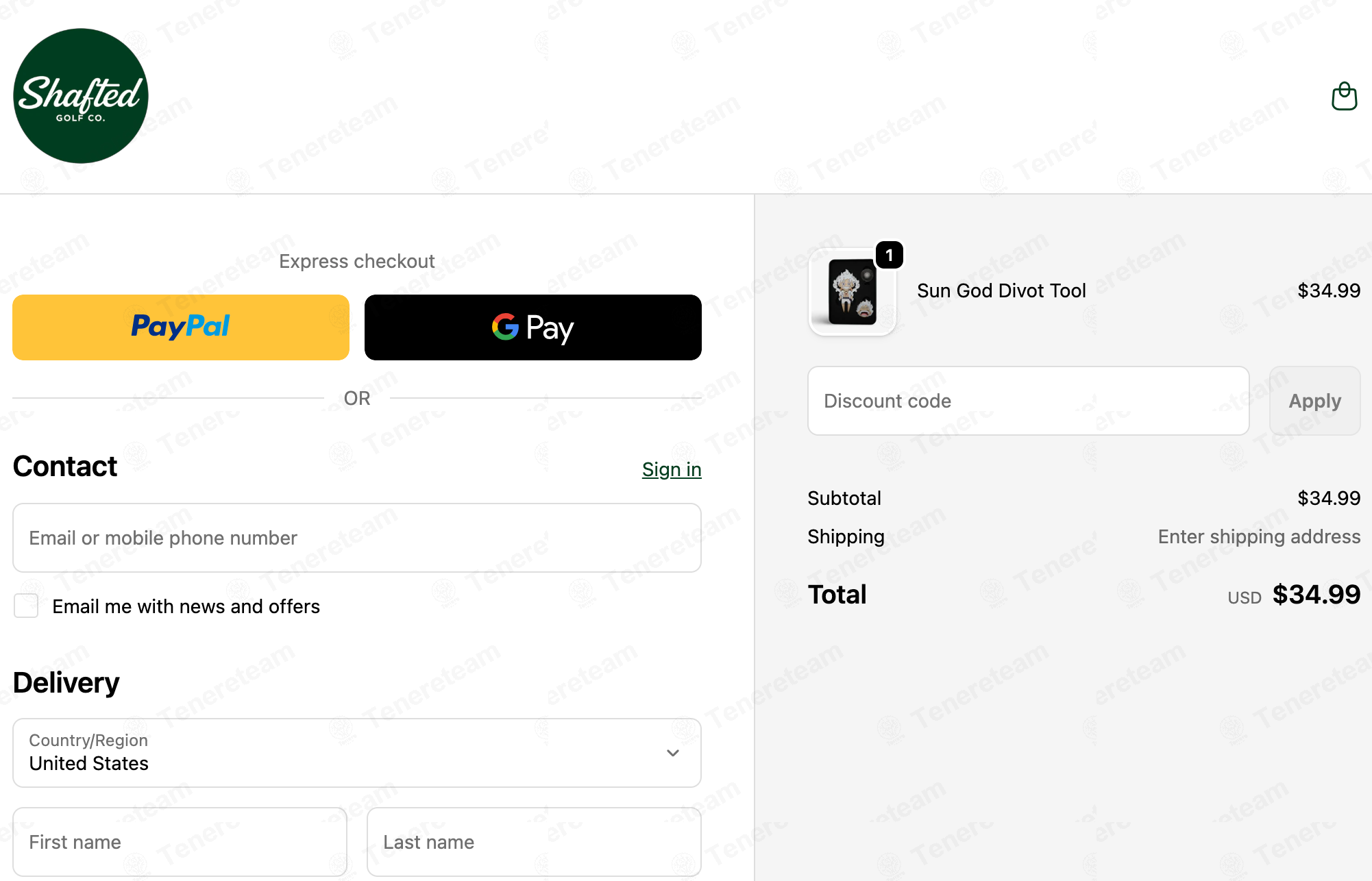 Shafted Golf Co apply coupon code