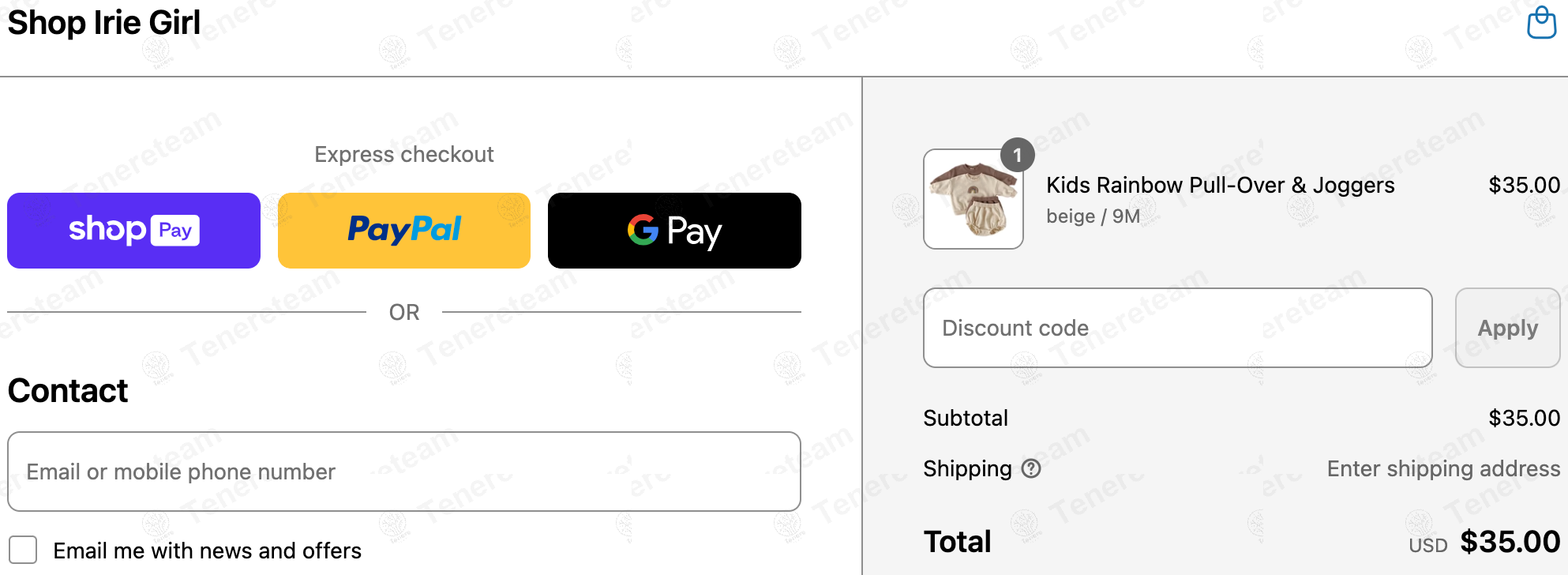 Shop Irie Girl apply coupon code