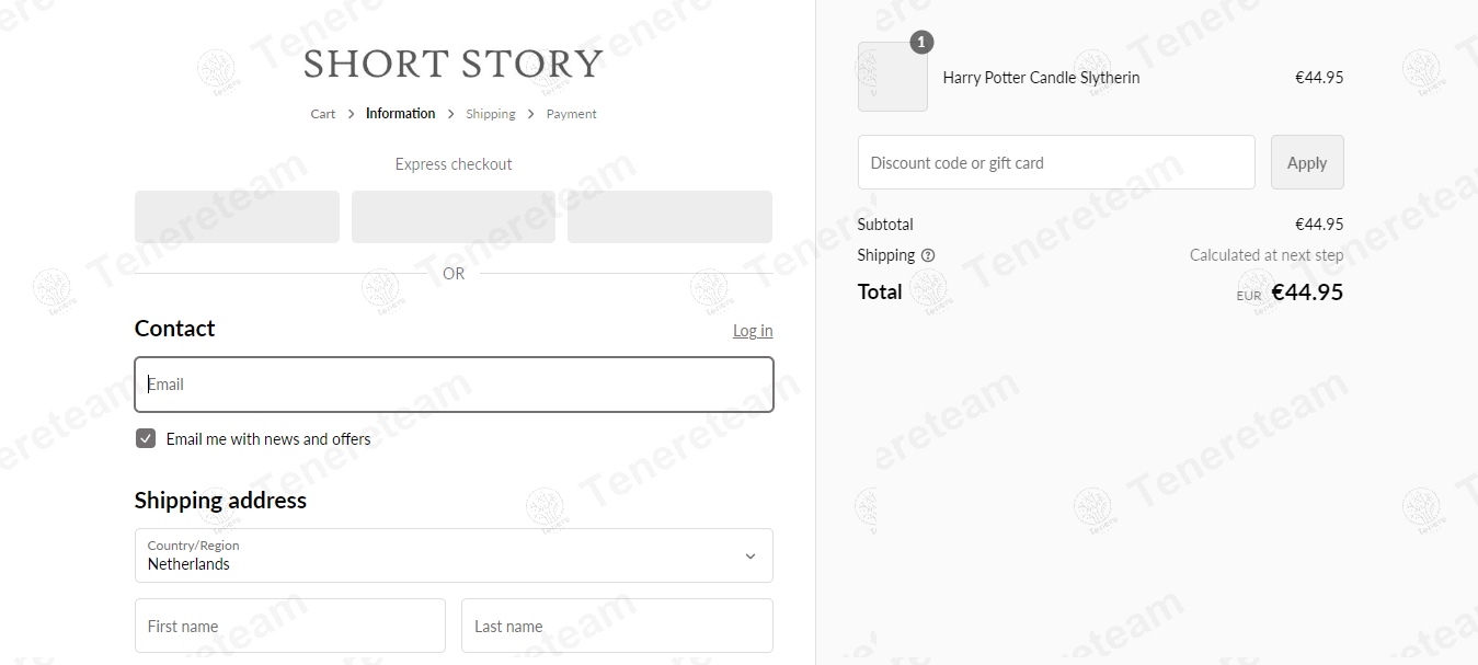 Short Story AU apply coupon code