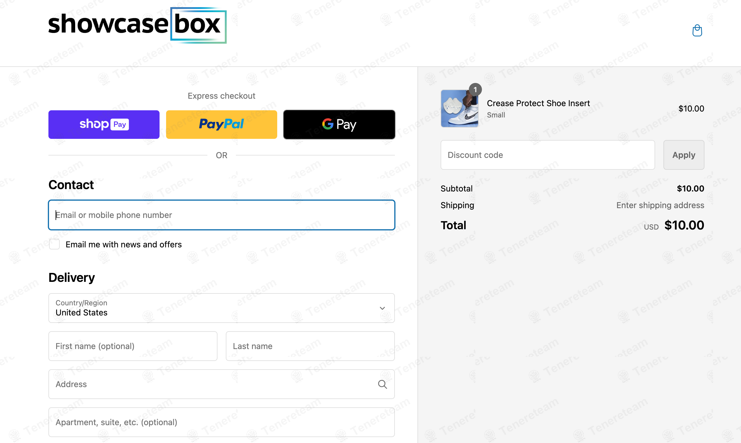 Showcase Box Company apply coupon code