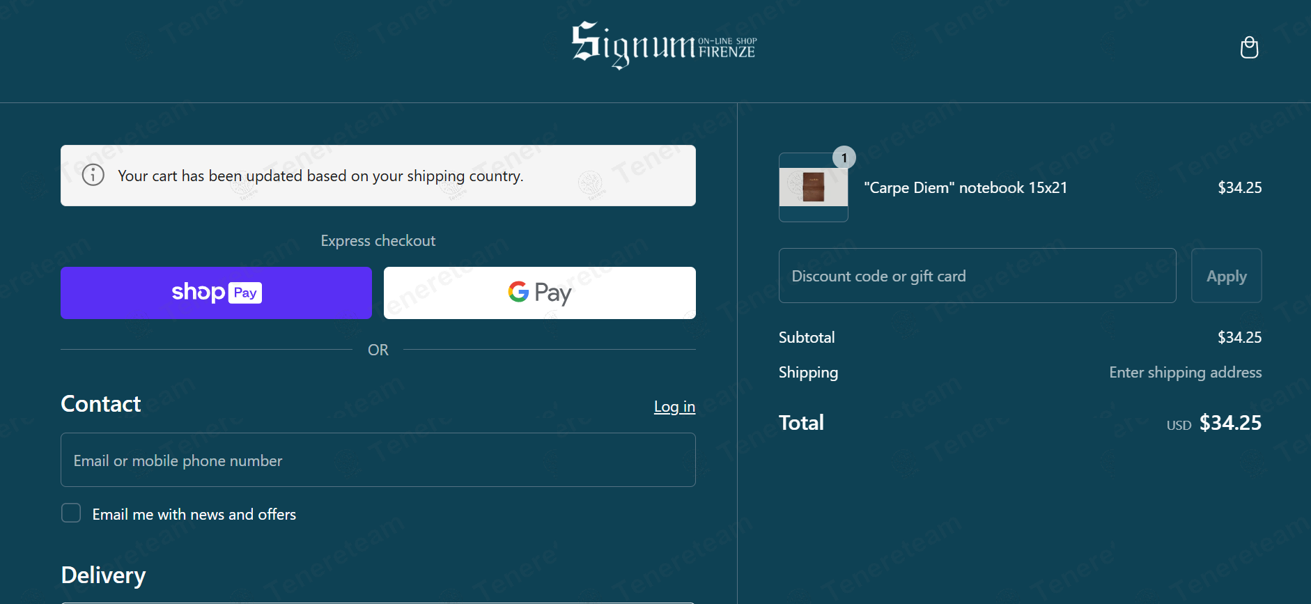 Signum Firenze apply coupon code