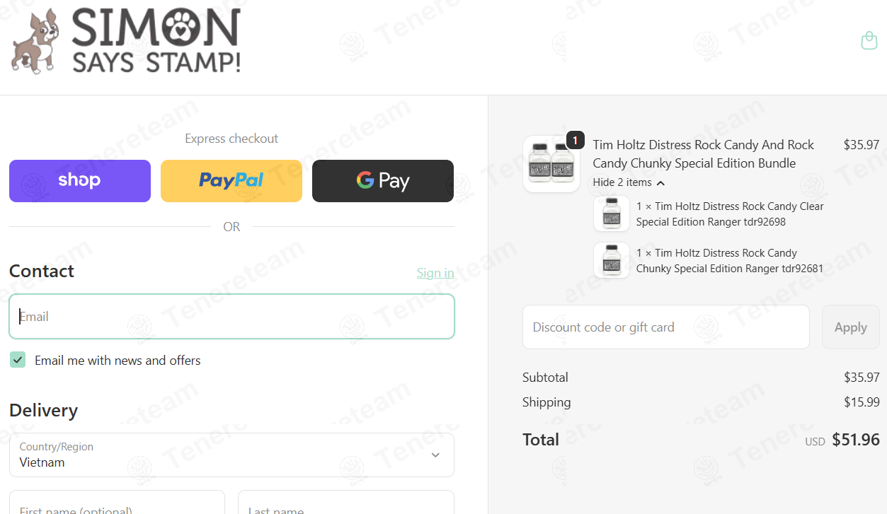 Simon Says Stamp apply coupon code