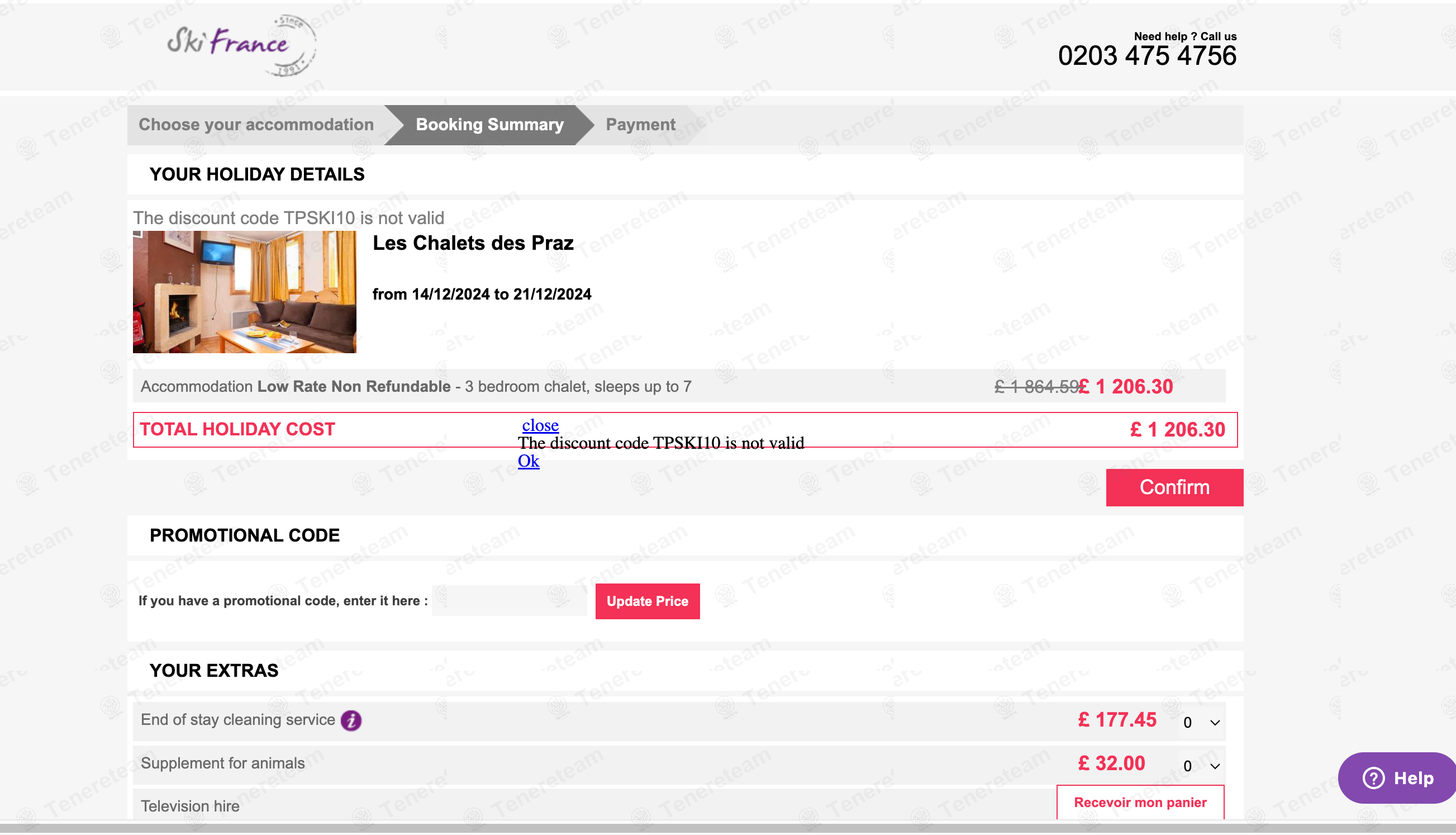 Ski France UK apply coupon code