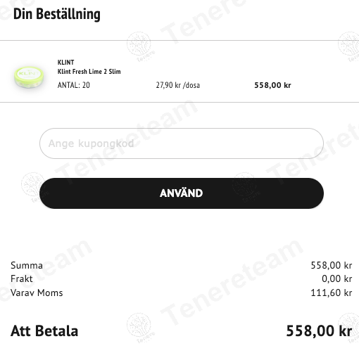 Snus Express SE apply coupon code