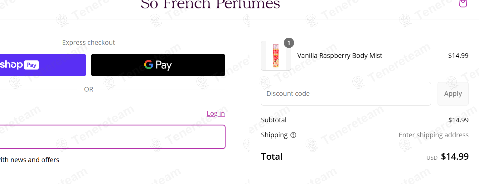 So French Perfumes apply coupon code