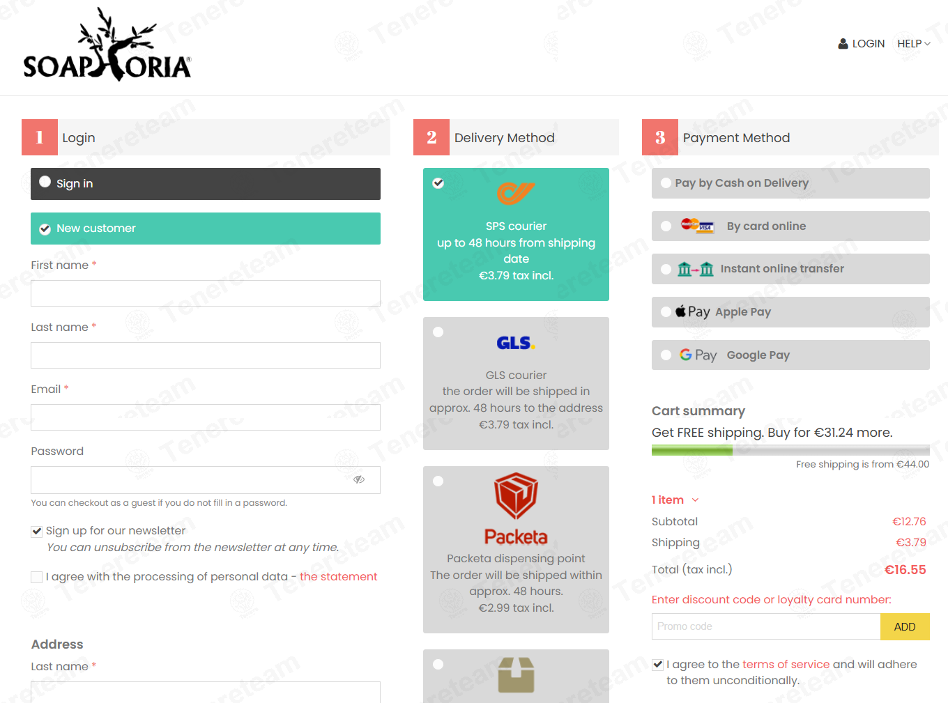 Soaphoria SK apply coupon code