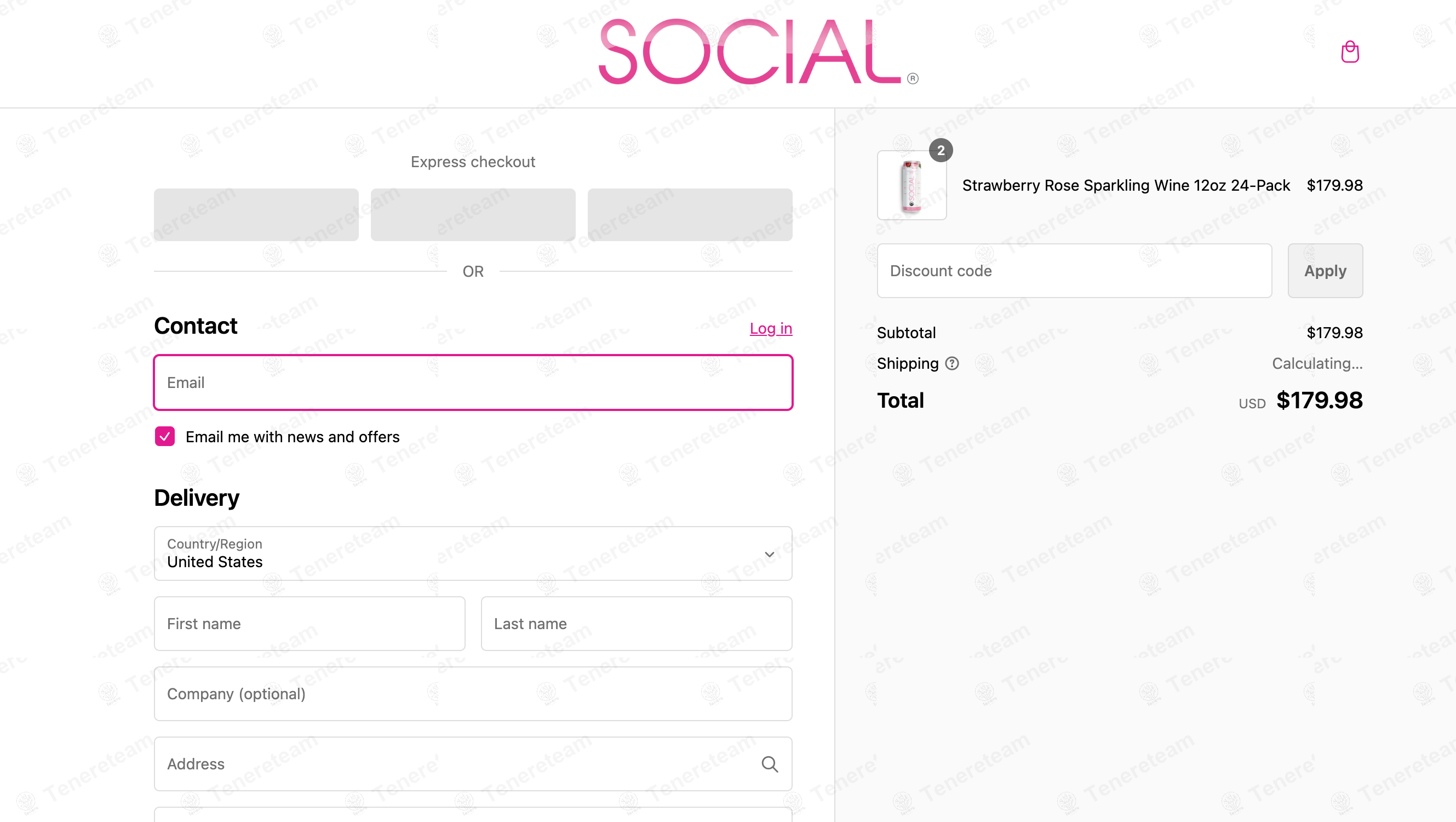 Social Sparkling Wine apply coupon code