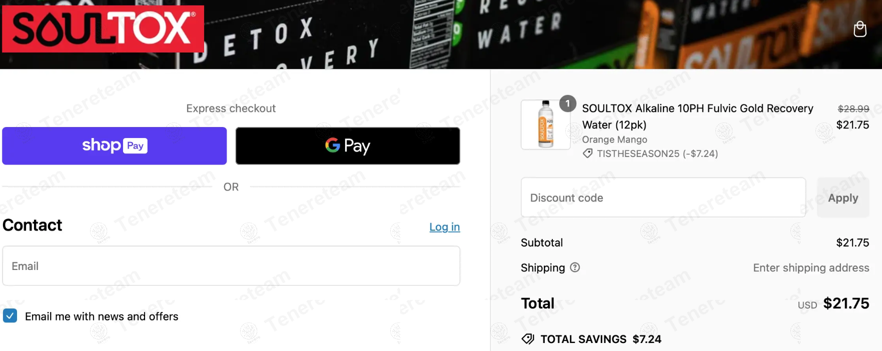 Soul Tox USA apply coupon code