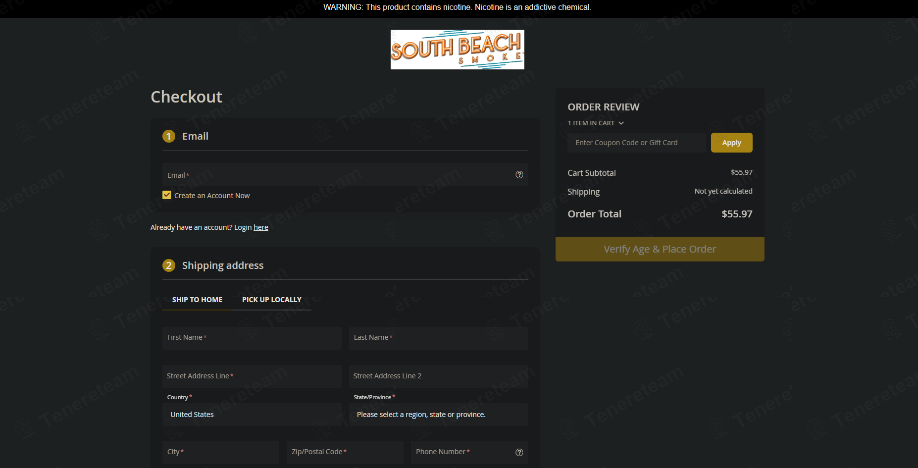 South Beach Smoke apply coupon code
