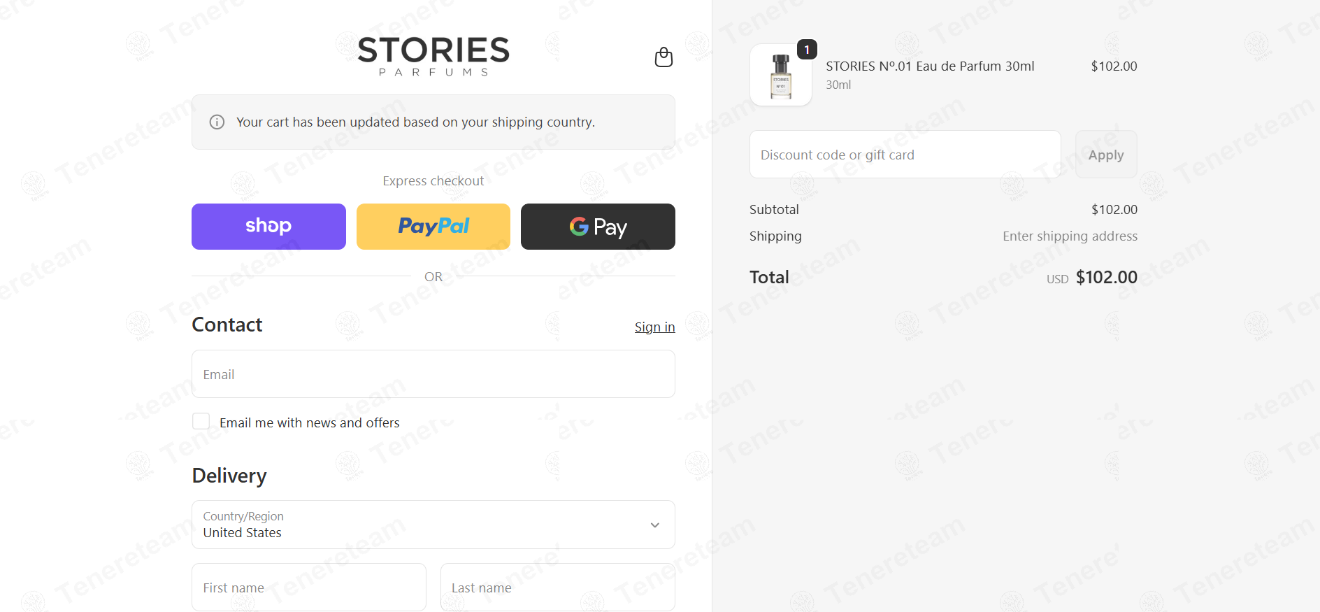 STORIES Parfums apply coupon code