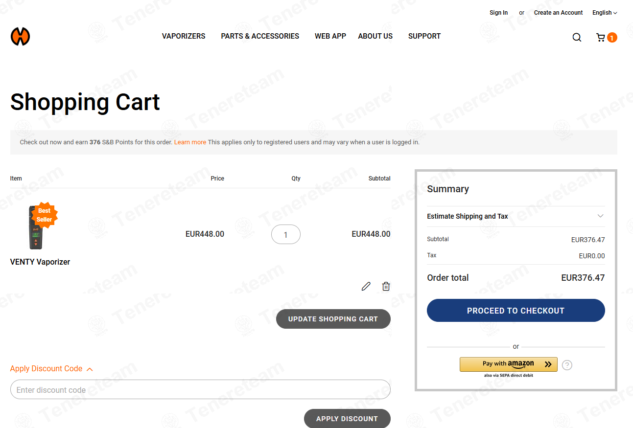 Storz Bickel apply coupon code