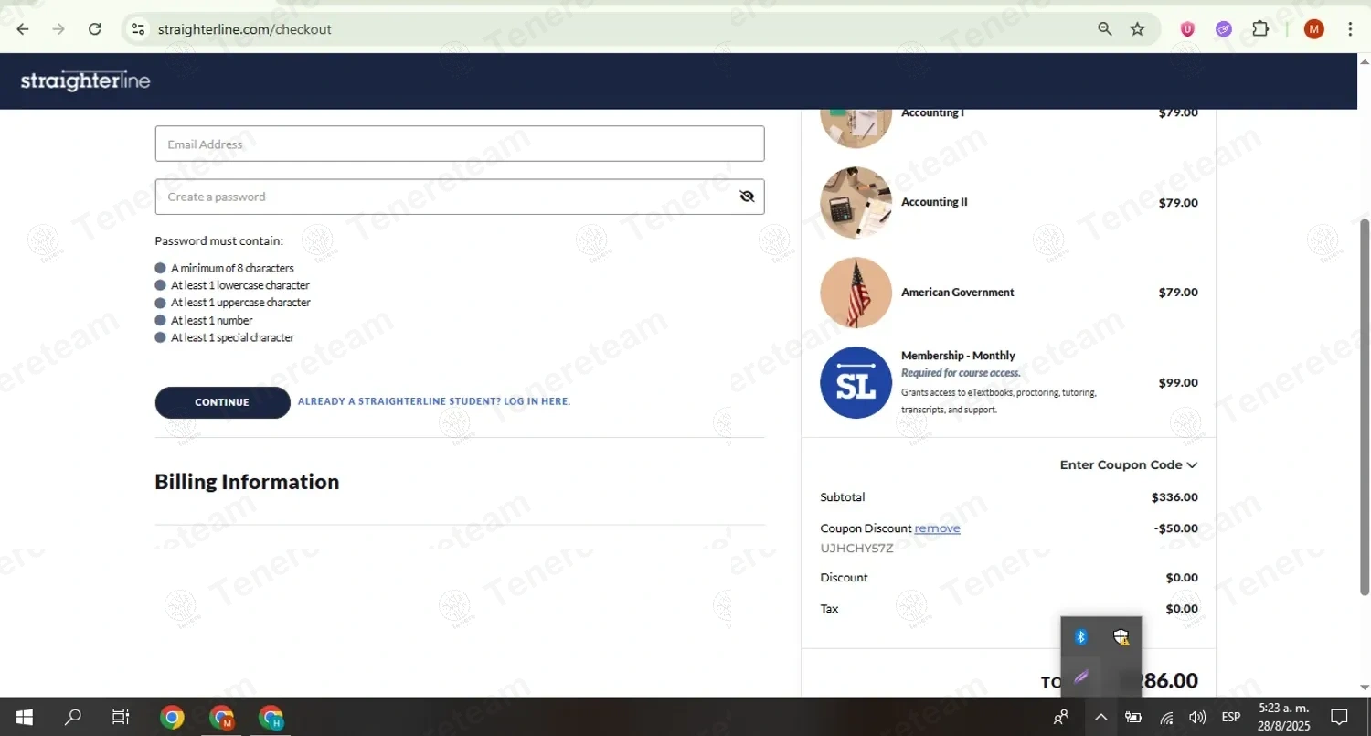 Straighterline apply coupon code